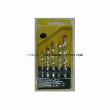5PCS Masonry Drill Bits Set with Red on The Tip